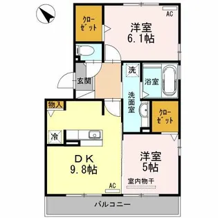 ヴェルドミール【2階】の間取り