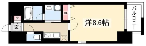 リ ブラン東別院【13階】の間取り