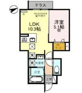 メゾン・ド・雅【1階】の間取り