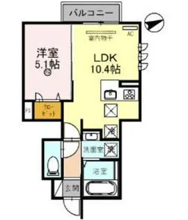 1LDKの間取り画像