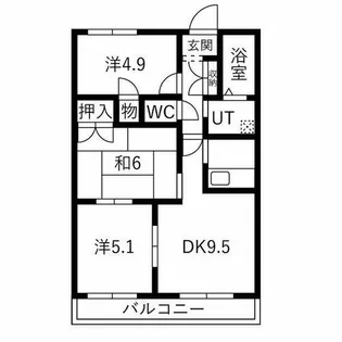 グランドヒルズ正徳2番館【302号室】の間取り