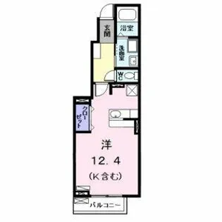 ユピテル【102号室】の間取り