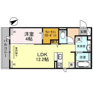 ルーチェ鳳【1階】の間取り