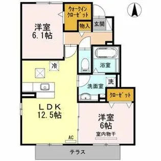 フィオーレ【103号室】の間取り