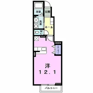 コルソプレッソ【106号室】の間取り