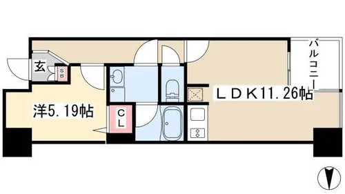 グラン・アベニュー 栄【2階】の間取り