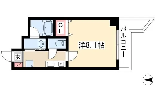 ISM金山【8階】の間取り