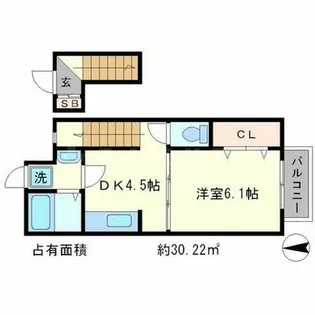 メゾンアジュール【2階】の間取り