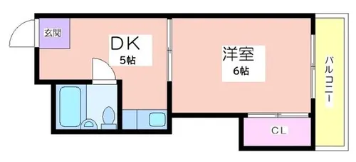 ギャレ住之江【4階】の間取り