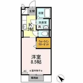 メゾン富貴【1階】の間取り