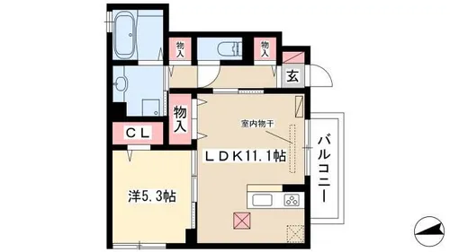 ラ ティエラ【1階】の間取り