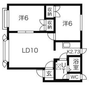 エクセレント藤野Ⅱ【2階】の間取り