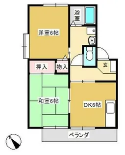 サンハイツ北上松【303号室】の間取り