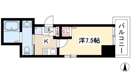 アルテミス平和【0504号室】の間取り