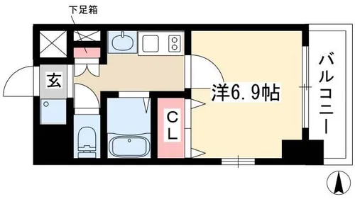 プレサンス久屋大通公園サウス【5階】の間取り