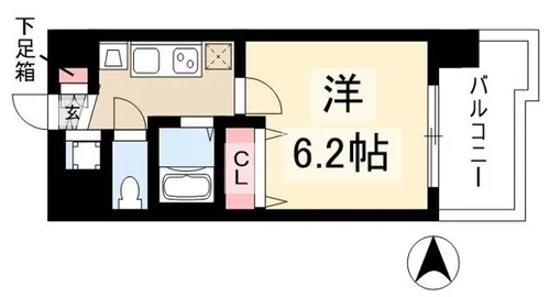プレサンス名古屋城前ラバンカ【6階】の間取り