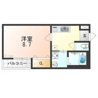 1Kの間取り画像