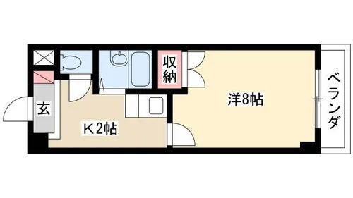 シティライフ名駅【9階】の間取り