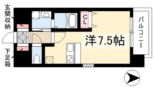 プレサンス名古屋STATIONザ・シティ【0901号室】の間取り