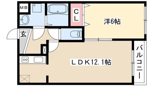 コーポはざま【202号室】の間取り