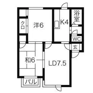 グリーンパークヴィレッジ B棟【2階】の間取り