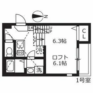 プラージュ外新町【2階】の間取り