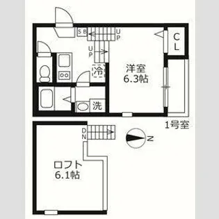 プラージュ外新町【2階】の間取り