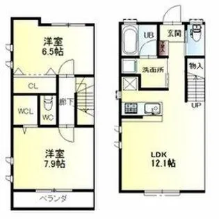 A・Star Hill W棟【2階】の間取り