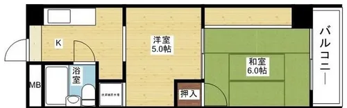 白倉マンション【6階】の間取り