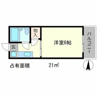 メゾンモナミ【2階】の間取り