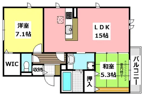 ライトフレーバー千里丘【2階】の間取り