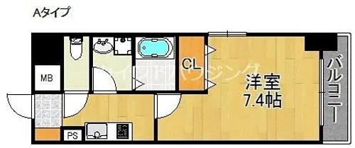フォンテーヌ加賀屋【405号室】の間取り