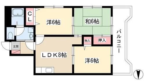 ソシアルアン【4階】の間取り