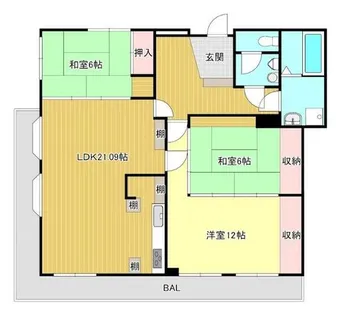マーシハイツ【4階】の間取り