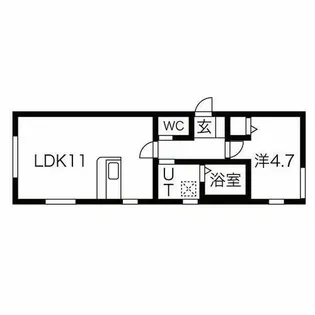 LeGioieささしまライブ駅4【1階】の間取り