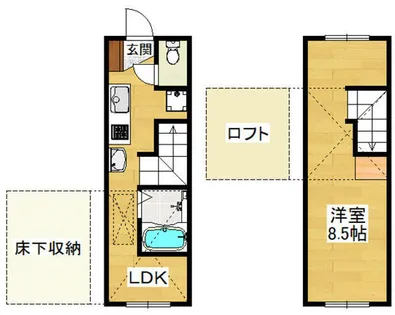 エスパシオデルアモール【15号室】の間取り