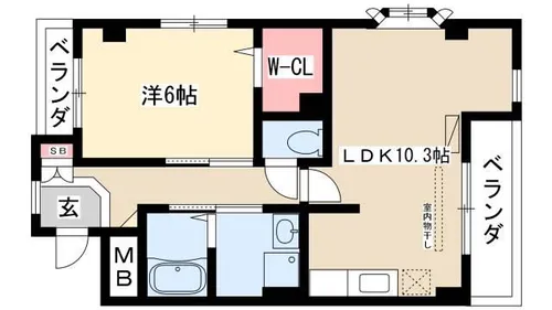 サンテラス【205号室】の間取り