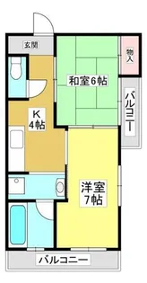 サンシャイン江畑Ⅱ【2階】の間取り