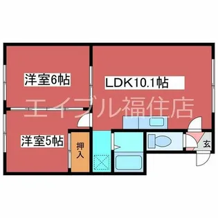 ビラ月寒【3階】の間取り