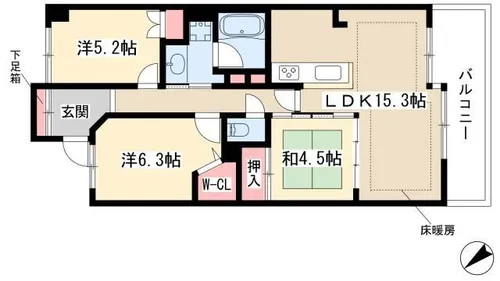 レジディア泉【0304号室】の間取り
