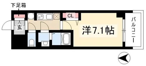 プレサンス桜通ベルノ【8階】の間取り