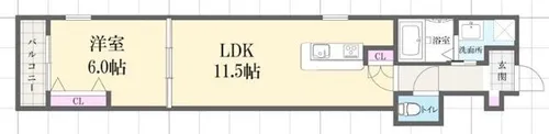コティ姫路【2階】の間取り