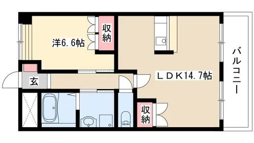 ブルーローズ【205号室】の間取り