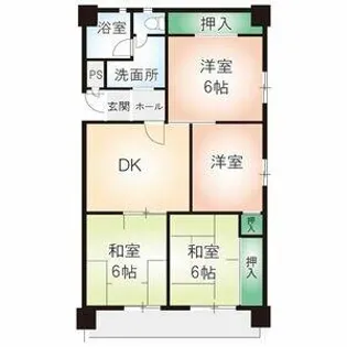 ハイツ東桜【6C号室】の間取り