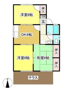 スリーゼ鈴東A【102号室】の間取り