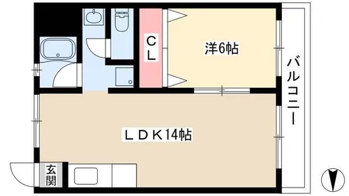 名古屋駅西ビル【3階】の間取り