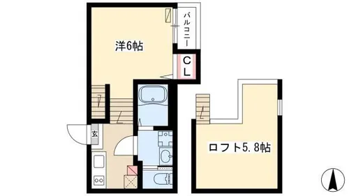ハーモニーテラス十番Ⅳ【2階】の間取り