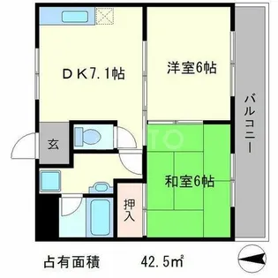 上阿達谷口マンション【1階】の間取り