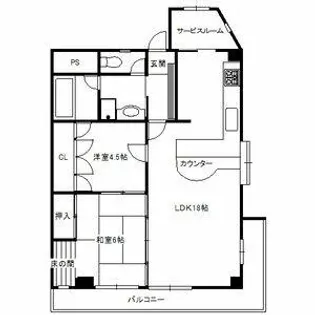 ジュラクビル【301号室】の間取り