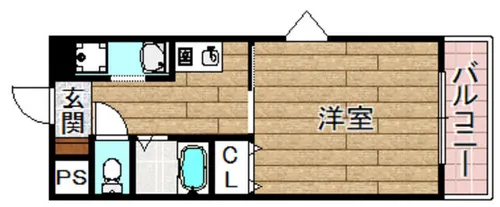 コンソール北園【201号室】の間取り